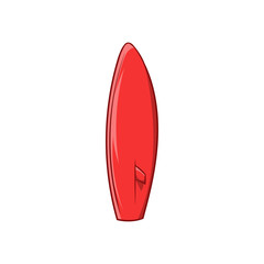Surfboard icon, cartoon style