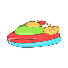 Jet ski icon, cartoon style