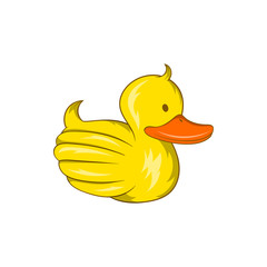 Rubber duck icon, cartoon style