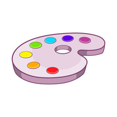Palette of colors icon, cartoon style