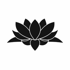 Lotus flower icon, simple style