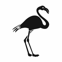 Flamingo icon, simple style