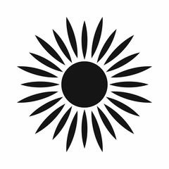 Sun icon, simple style