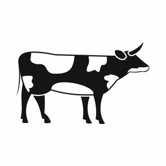 Switzerland cow icon, simple style