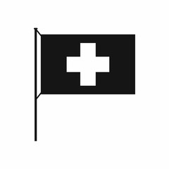 Switzerland flag icon, simple style