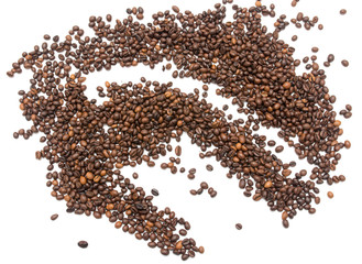 Fototapeta premium coffee beans on a white background