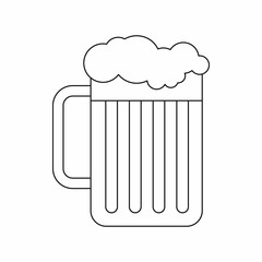 Beer mug icon, outline style