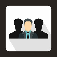 Recruitment icon in flat style