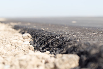 new asphalt road on nature