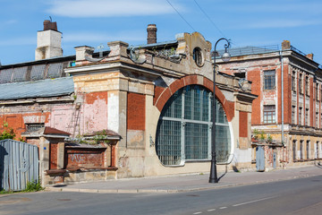 cast iron bridge on Penkovy bridge through a bypass channel