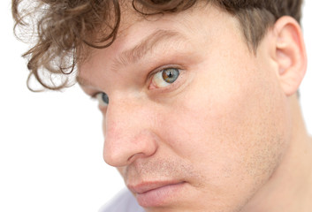 portrait of a man on a white background