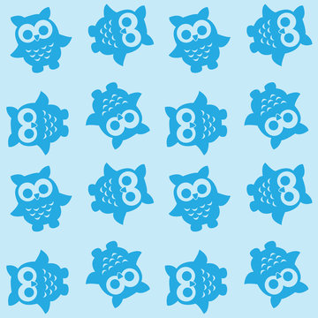 seamless owl pattern background