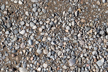gravel on the road as a background. texture