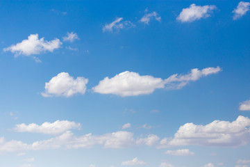 Naklejka na ściany i meble clouds in the blue sky as background
