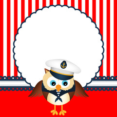 Cute sailor owl background
