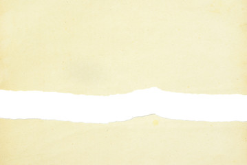 Old paper isolated on white background