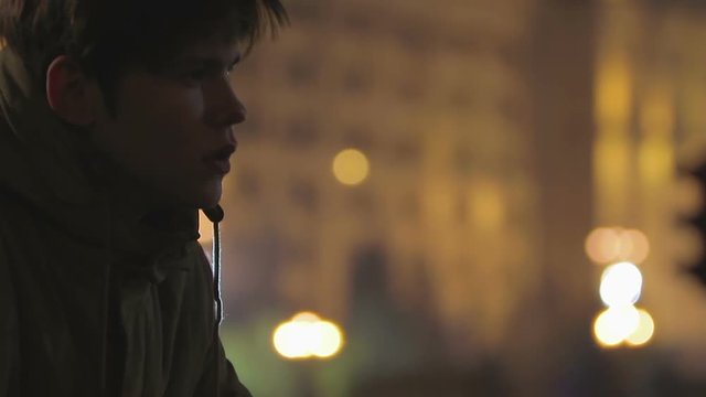 Upset young man feeling guilty and sorry, suffering bad depression, emotions