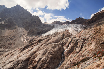 Mountain peaks in French Alps, Ecrins, France