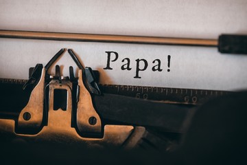 Papa written on paper