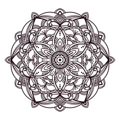 Mandala - hand drawn vector illustration for coloring pages.