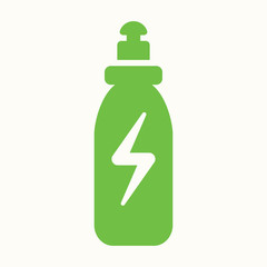 energy drink water bottle plastic icon