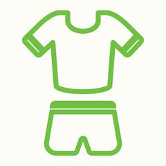 t-shirt sport clothing icon green white simple