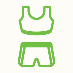 t-shirt sport clothing icon green white simple