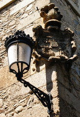 Street lamp in Molinaseca, Leon, Spain