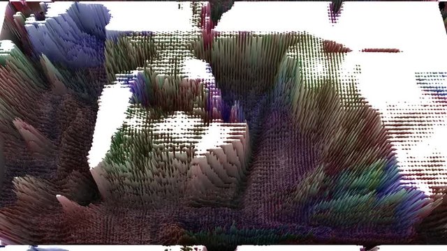 Glitch 1023: Digital pixel extrusion (Video Loop).