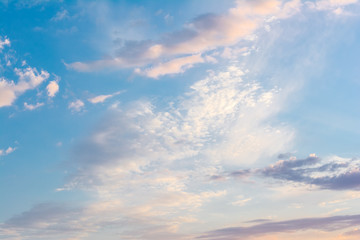 Sky. Blue sky. Evening sky.