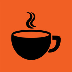 frame cinema photo video camera black icon on orange icon