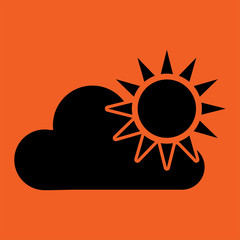 food dinning kitchen menu restaurant travel black icon simple on orange background