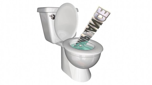 Compliance Breaking Rule Bad Penalty Audit Toilet Flush 3d Animation