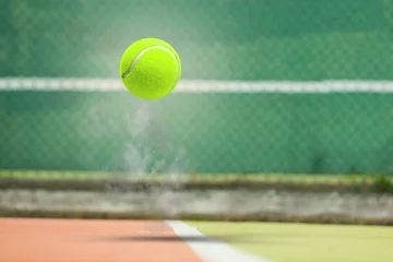 Foto op Canvas Composite image of tennis ball with a syringe © vectorfusionart