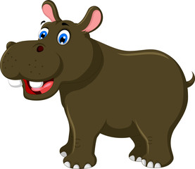 cute hippo cartoon for you design