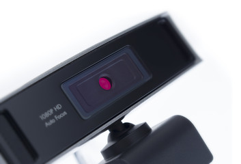 Obraz premium Web camera, webcam isolated on white background