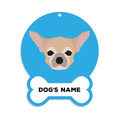Isolated dog tag