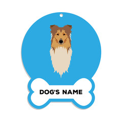 Isolated dog tag