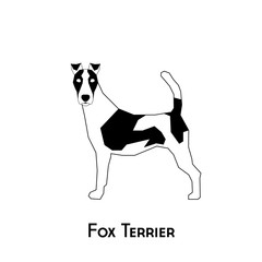 Isolated dog silhouette