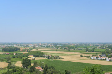 Monselice, Italy, June, 23, 2016: panorama with a view of Monselice region, Italy