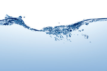 Water wave on white background