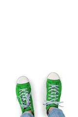 Green casual sneakers