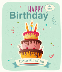 birthday card with cake