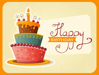 birthday card with cake