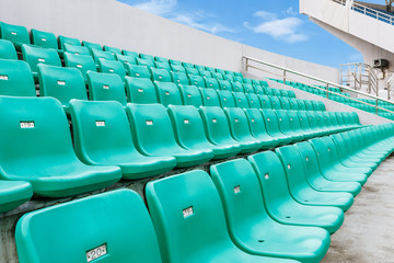 Empty seats in the stadium