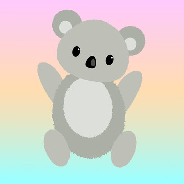 Illustration of the Cute sitting Koala Bear