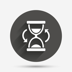 Hourglass sign icon. Sand timer symbol.