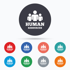 Human resources sign icon. HR symbol