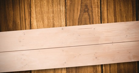 Composite image of overhead of wooden planks