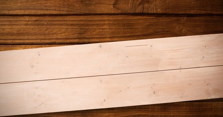 Composite image of overhead of wooden planks